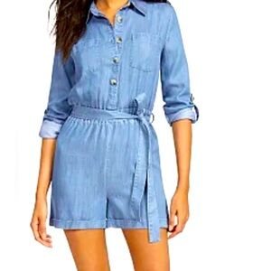 TAB-SLEEVE TENCEL UTILITY ROMPER